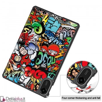Dirbtinės odos atverčiamas dėklas - graffiti (Xiaomi Redmi Pad 2 (11) Dirbtinės odos atverčiamas dėklas - graffiti (Xiaomi Redmi Pad 2 (11)